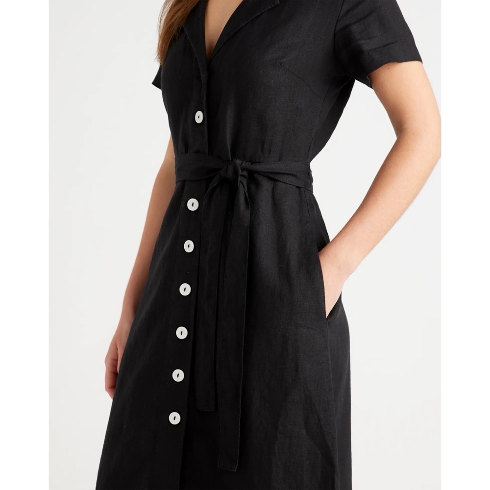 NWT Quince 100% European Linen Button Front Dress - Small - Picture 6 of 13